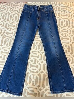 abercrombie kids Dark Blue high rise Flare Jeans